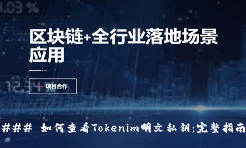 ### 如何查看Tokenim明文私钥：完整指南